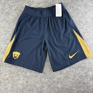 NIKE PUMAS UNAM ADV PROMO SOCCER SHORTS MENS SIZE SMALL NAVY/GOLD FN8820-451